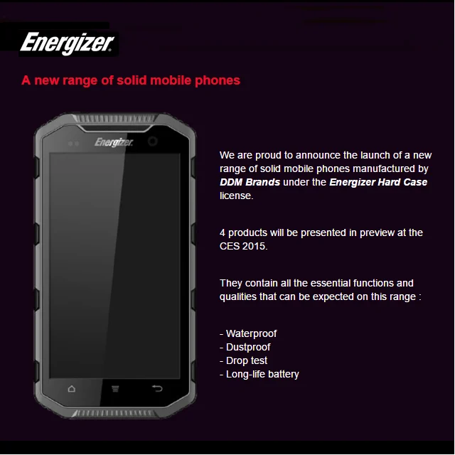 Outdoor-Smartphones von Energizer zur CES angekündigt