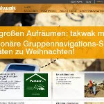 Screenshot des Banners auf der takwak Homepage