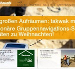 Screenshot des Banners auf der takwak Homepage